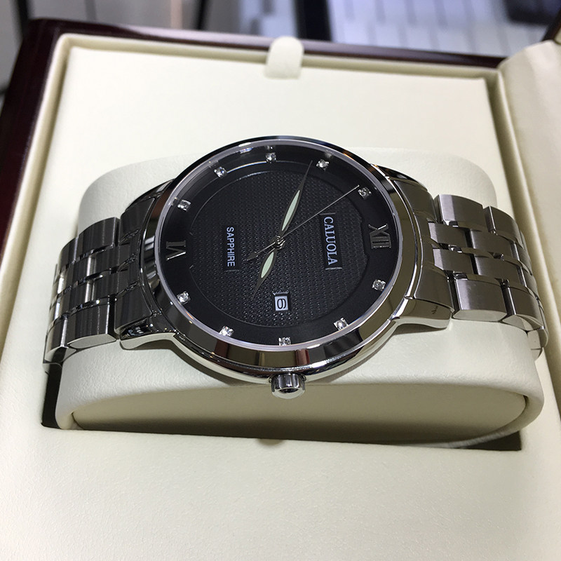 Corolla Steel Band Ultra-Thin Quartz Men's Watch Luminous Men's Watch Waterproof Fashion Retro Calendar Business Tide