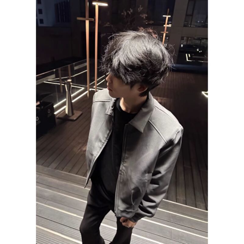 Cleanfit Shoulder-Padded Short Jacket for Men, High-End, Cool and Stylish, Spring and Autumn Short Wide Boxy Executive Jacket for Young People Cleanfit Shoulder-Padded Short Jacket for Men, High-End, Cool and Stylish, Spring and Autumn Short Wide Boxy Executive Jacket for Young People