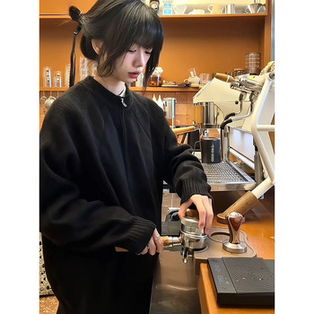 Cleanfit black zipper cardigan sweater for men Cleanfit black zipper cardigan sweater for men