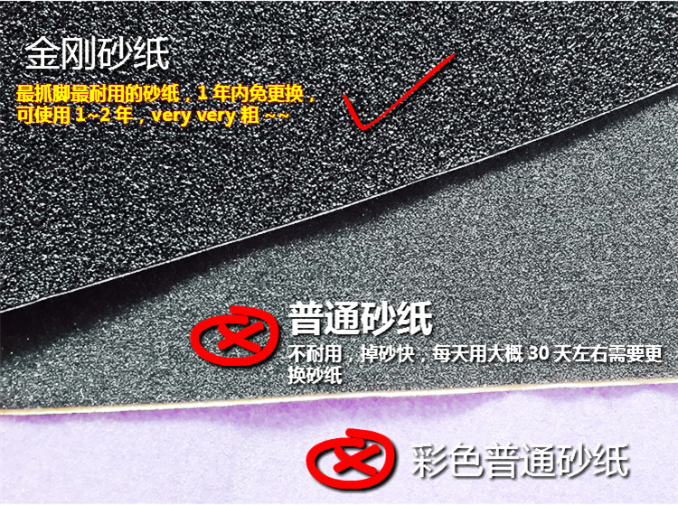 Long ván giấy nhám ván trượt chống trượt siêu bền kim cương dày giấy nhám ban đầu xuống dốc nhảy ván xung quanh bảng giấy nhám - Trượt băng / Trượt / Thể thao mạo hiểm giày patin