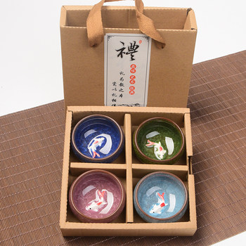 Ceramic ເປີດ wedding ວັນເດືອນປີເກີດຂອງປະທານແຫ່ງກັບຄືນ ice cracked ຈອກຊາ