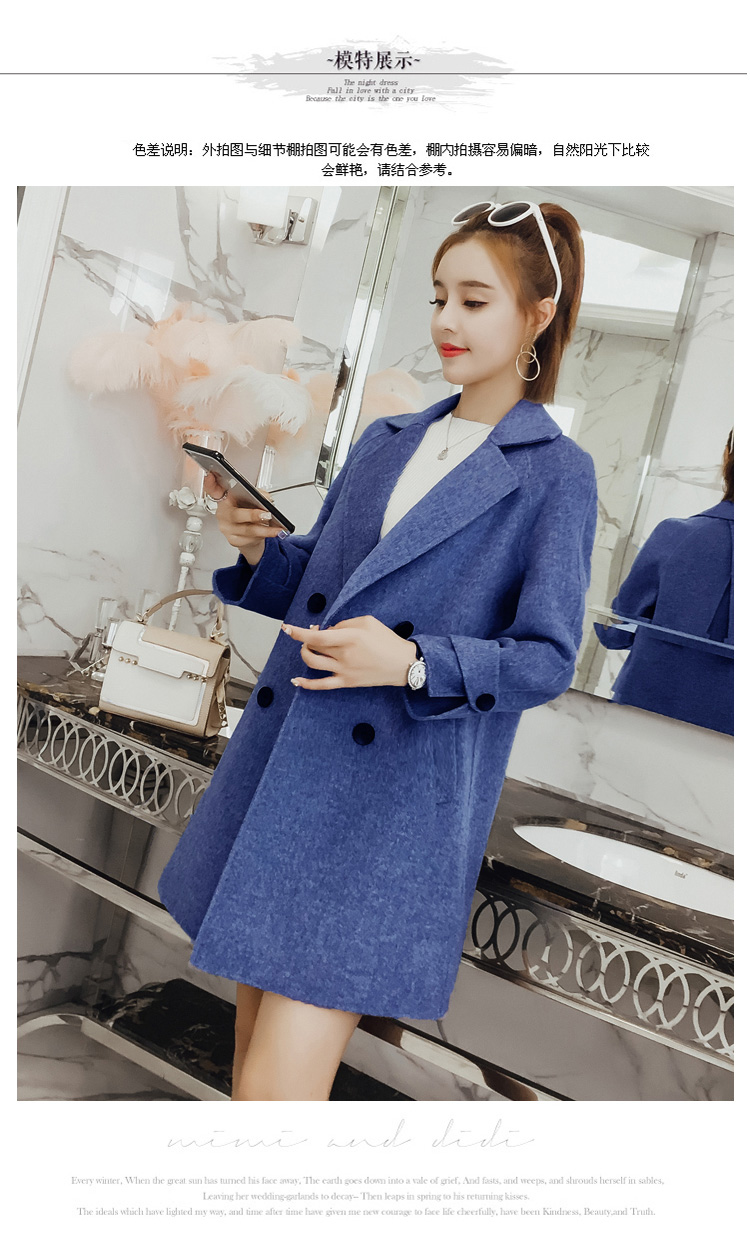 Áo khoác len nữ chống mùa thu đông 2018 Phiên bản thời trang mới của Hàn Quốc là áo len cashmere mỏng và dài áo khoác dáng dài nữ