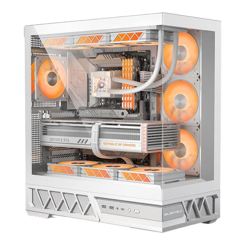 Core 14Th Generation I5/I7 Desktop Assembled Gaming Design Computer Host with Water Cooling, High-Performance 4070S Independent Graphics Card Complete System