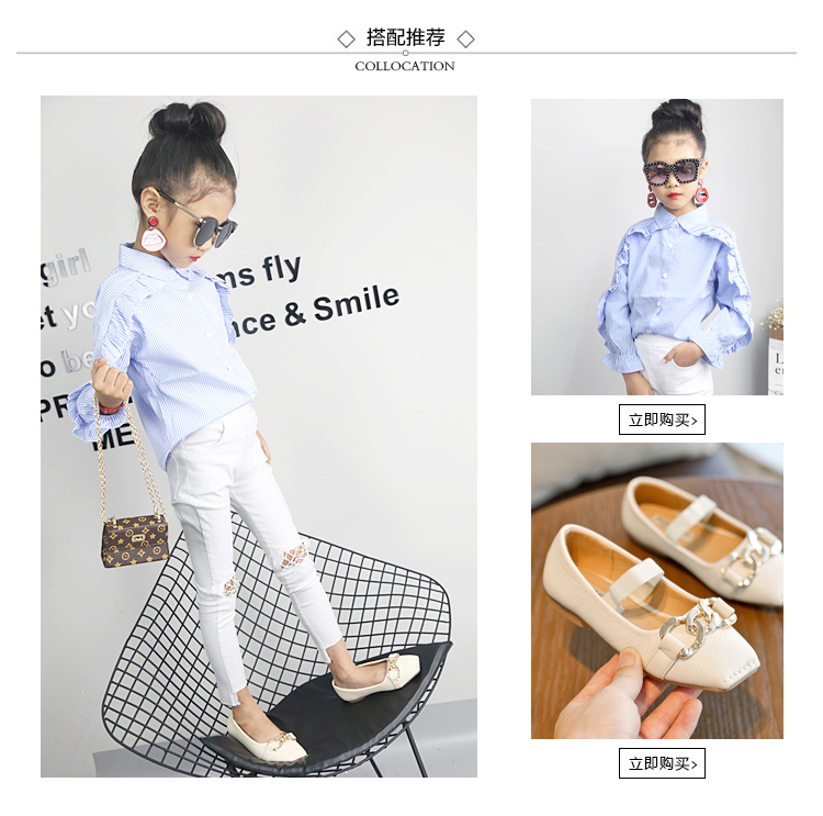 Quần áo mùa thu bé gái mặc quần legging cho bé mùa xuân hè 2018 mới co giãn giả denim chân bút chì quần dài quần áo bé trai