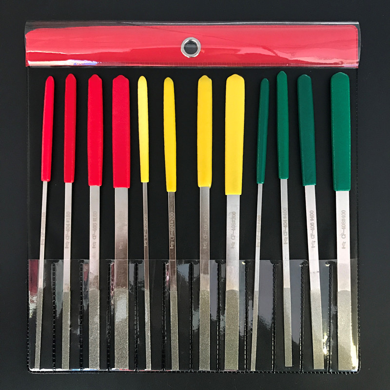Special class Taiwan 1 pint CF-400 large flat slanted file with diamond one diamond filing alloy mold filing knife