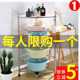 Stainless steel washbasin rack bathroom triangle storage rack kitchen bathroom floor-standing storage rack home basin rack