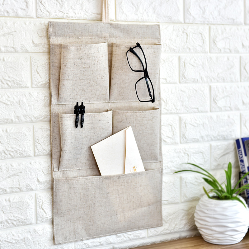 Yipin life Japanese fabric sundries storage hanging bag Su Ma door back wall storage bag Dormitory storage bag