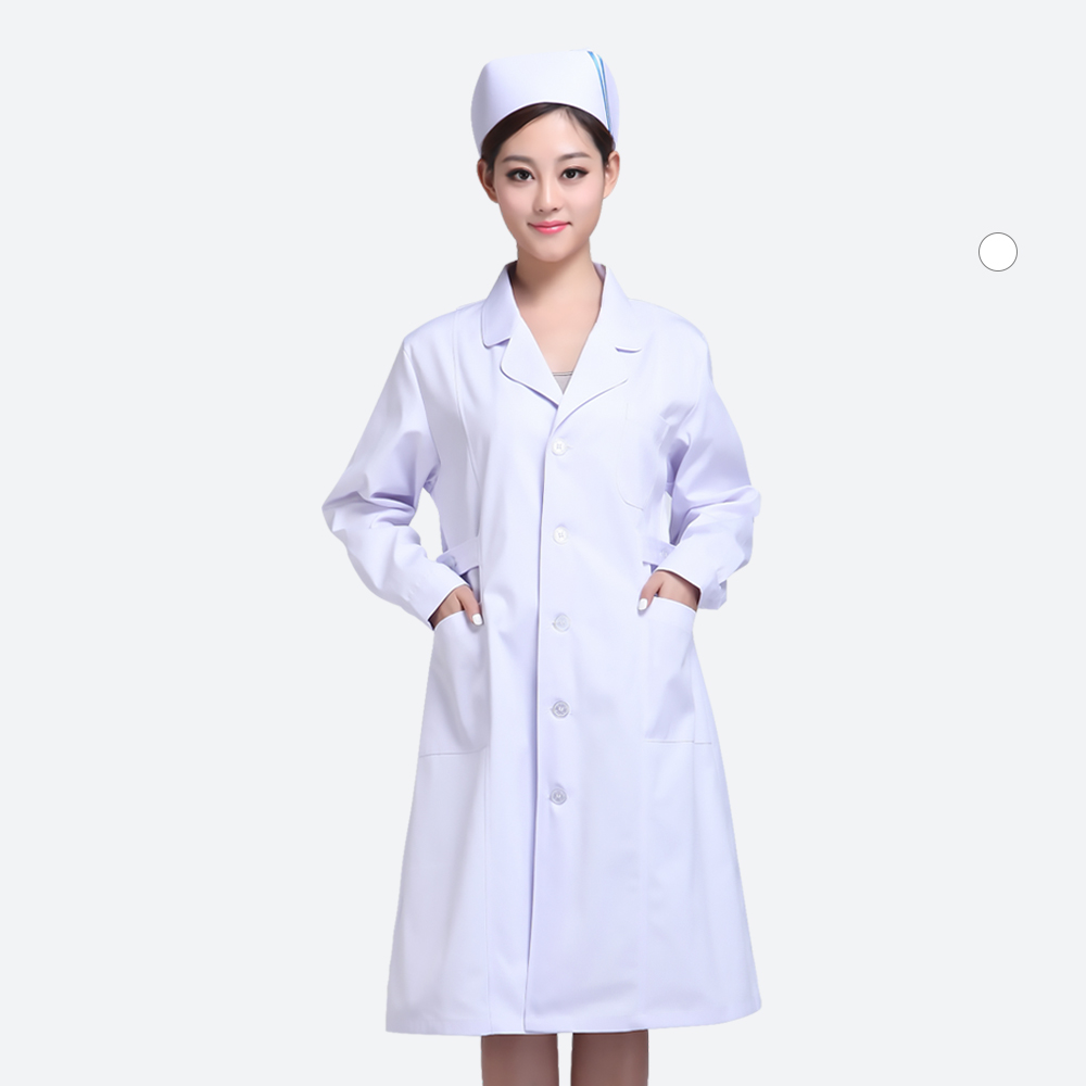 sao y bác sĩ nữ mặc đồ trắng y tá lớn quần áo áo khoác nghiệm mặc dài tay quần áo mùa đông quần áo làm việc thực tế eAbbN9EX