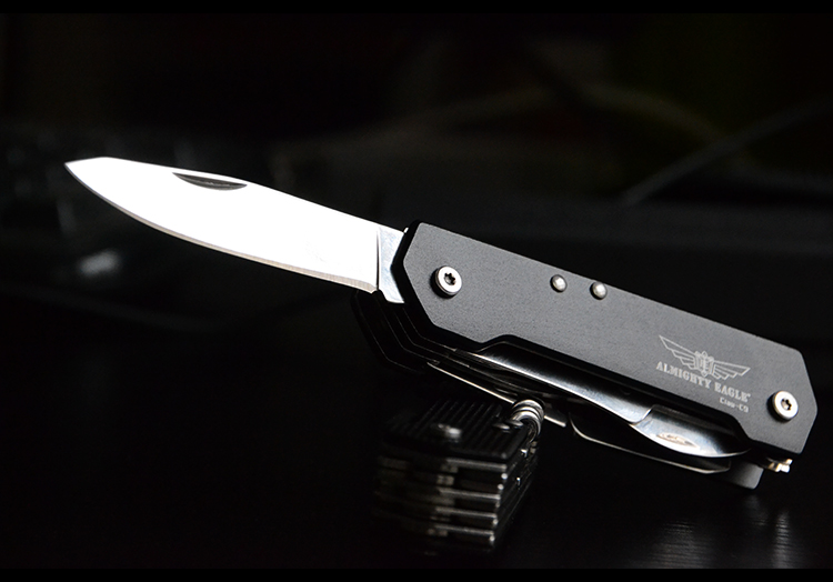 Eagle claw C9 dao đa chức năng Công cụ kiếm Thụy Sĩ với dao gấp chuỗi móc khóa cầm tay kết hợp thiết bị EDC dao quân đội Thụy Sĩ