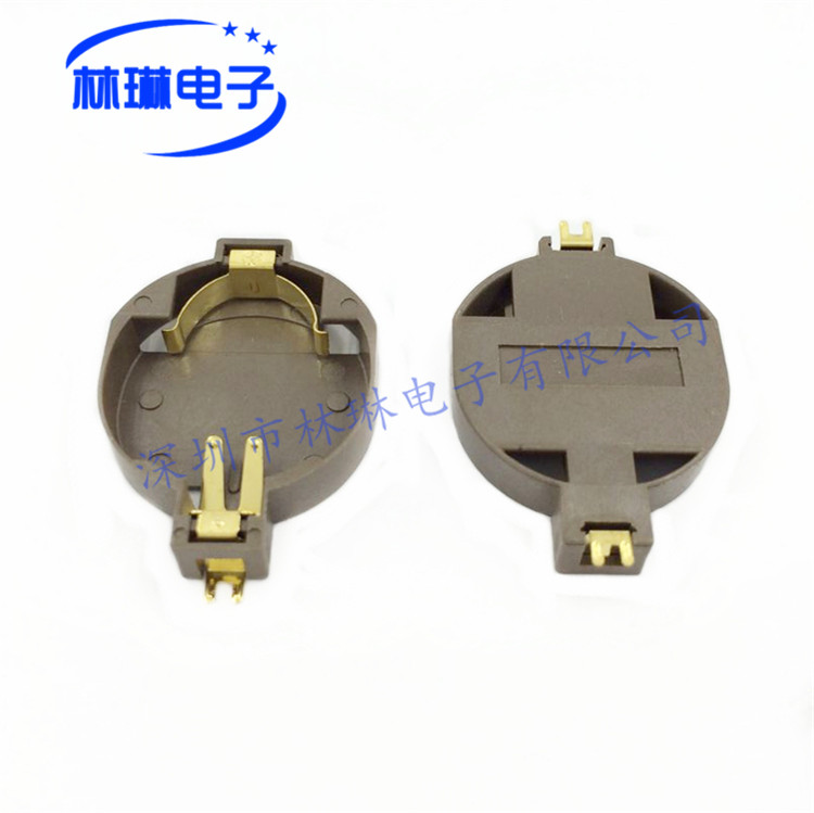 CR2032 Battery seat BS-10 Gilded Button Battery Seat Horizontal Patch Resistance to High Temperature Environmental Protection Pattern