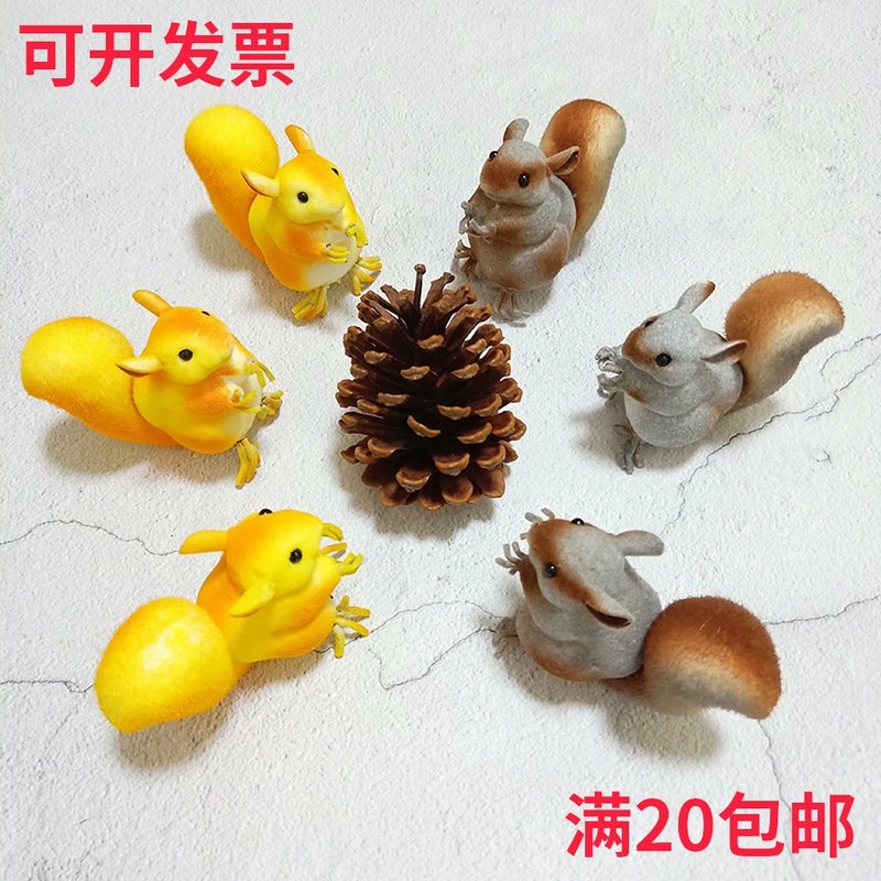 Simulation Small Squirrel Diy Handmade Items Interior Furnishing Shooting Props Micro Landscape Cute Animal Model Decoration