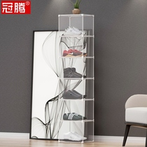 Plastic shoe box single transparent 20 drawer type flip cover sneaker storage box anti-oxidation Net red shoe box