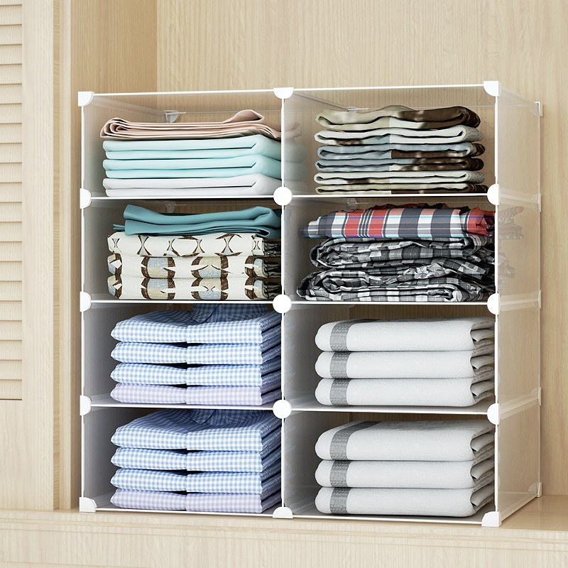 Closet partition Stratified Shelf Clothes Separation Containing Active Barrier Large Wardrobe Contained Stratified Partition Free Combination