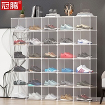 Shoe box storage box transparent shoes storage transparent aj sneakers plastic shoe box storage rack 20 multi-layer
