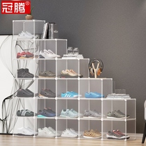 Shoe box sneakers storage box transparent plastic shoe box single storage Net red shoe cabinet home storage cabinet anti-oxidation