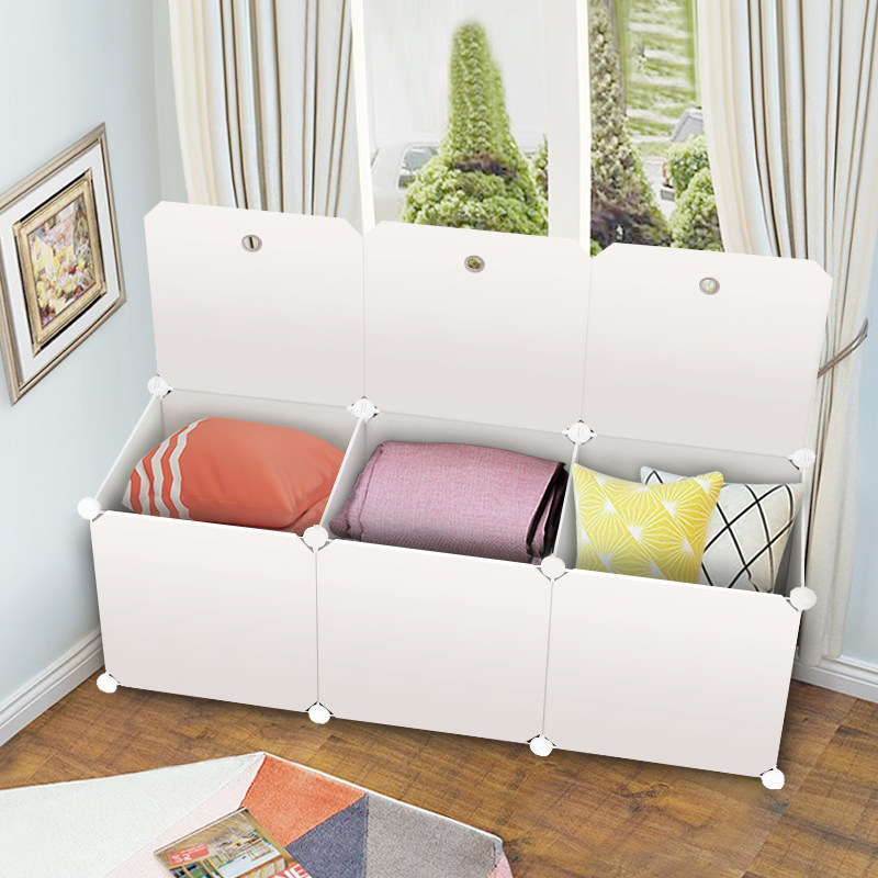 Floating window cabinet minimalist modern storage cabinet Balcony Disposal Bedroom Lockers Sub-Floor Free Combined Plastic Short Cabinet