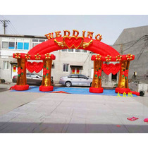 New 8-meter sweet agreement wedding gas mold inflatable arch rainbow door wedding props custom-made