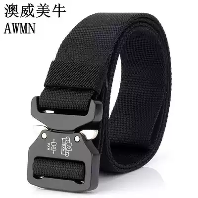 New buckle quick release belt outdoor sports padded real nylon belt