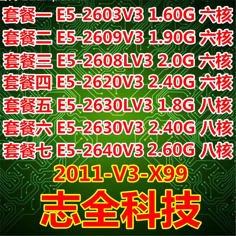 Intel XeonE5-2603V3 2609V3 E5-2620V3 2630LV3 2640V CPU official version