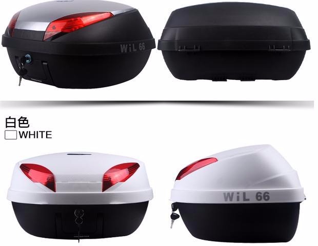 Thân xe máy với cốp sau cốp sau lớn hơn hai mũ bảo hiểm E66 thùng đựng đồ cho xe máy