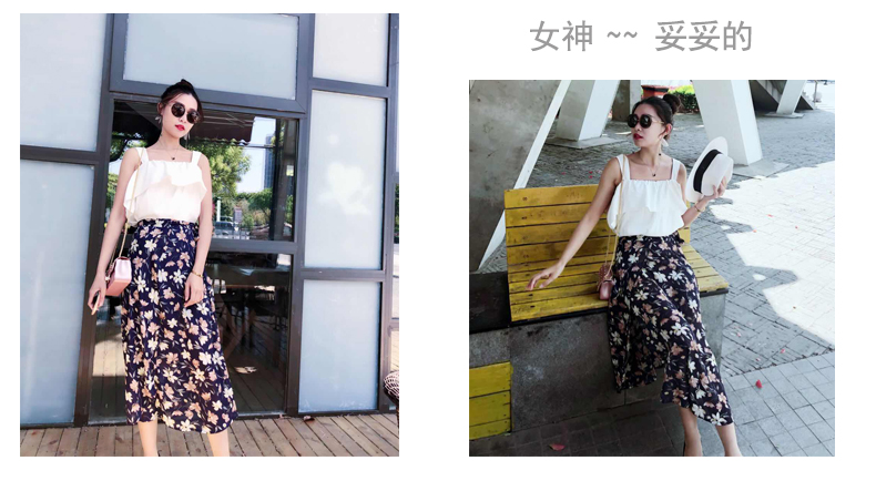 Một mảnh váy nữ mùa hè phần dài chic ren cao eo bọc váy kỳ nghỉ bãi biển váy voan floral dress chân váy cho người mập