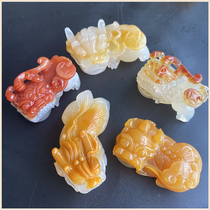 Huanglong Jade Pixiu ice species Overlord Lucky Pixiu lucky charm to ward off evil spirits Hanging pendant handle play piece One thing one picture