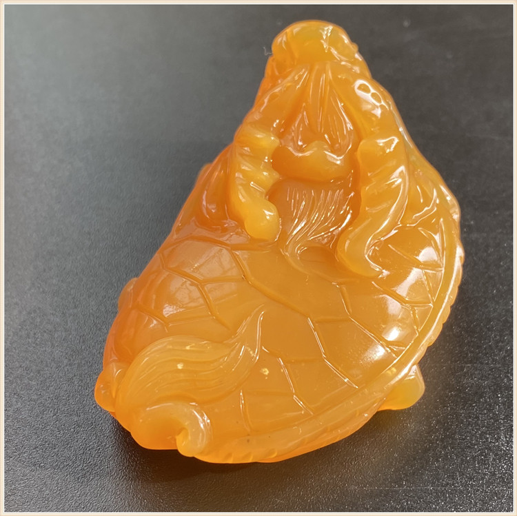 Yellow Dragon Jade Myanmar Yellow Jade Stone Dragon Turtle Dragon Turtle pendant handlebar Jade Pendant jade Jade Dragon Turtle Jade Ware