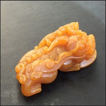 Huanglong jade mother and child Pixiu pendant Jade Overlord mother and child Pixiu pendant to attract wealth ward off evil spirits and prevent villains and beasts