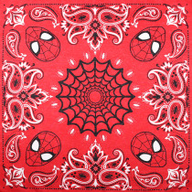 Red bottom flower spider-man hip-hop headscarf Riding hip-hop square towel Rider face towel Outdoor pants towel Pet scarf