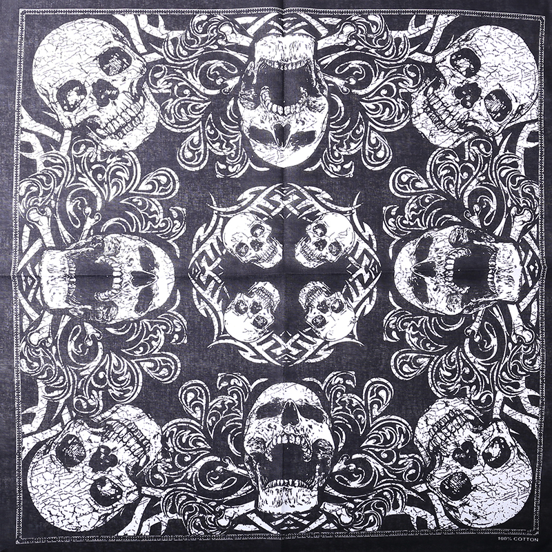 Four Skulls Hip Hop Bandanas Hip-hop Squares Hiphop Cargo Pants Accessories Sports Headbands Dark Hair Accessories