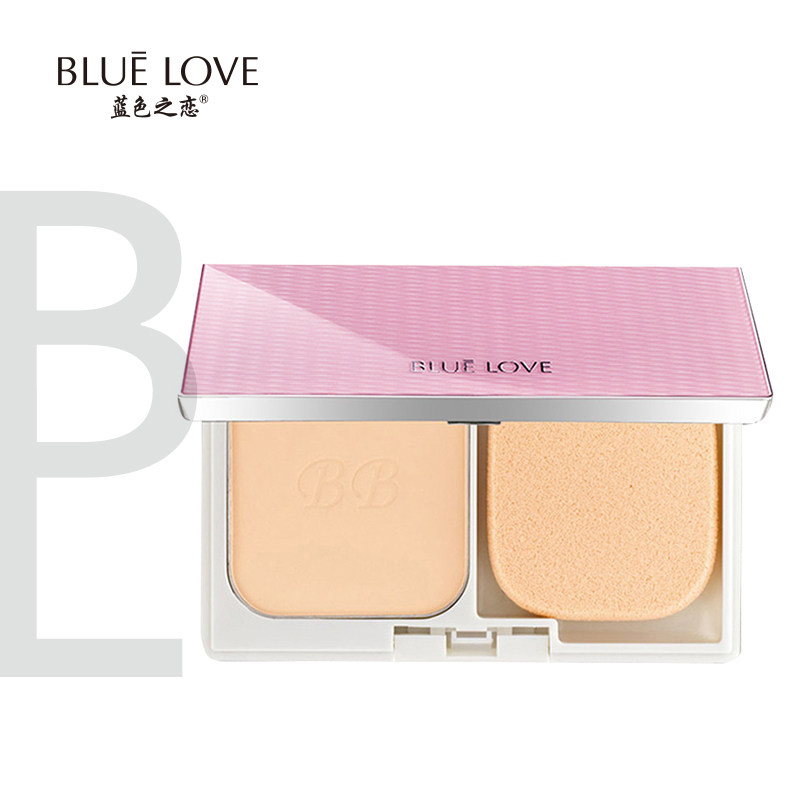 Blue Love Pink Pizza Lasting Moisturizing Control Oil Waterproof flawless Cosmetic Dry Powder Repo students special adolescent girls