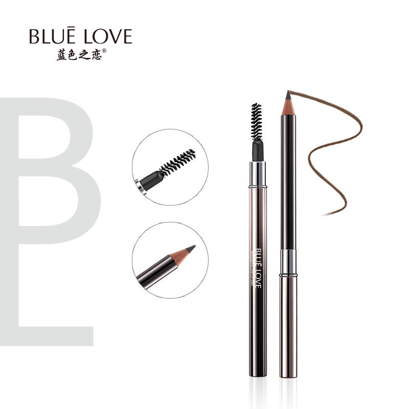 Blue Love silk soft brow natural persistent waterproof perspiration easy on color not to drop off color female beginner