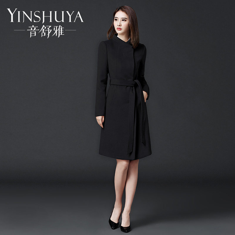 What about the sub-coat lady autumn winter medium long version Korean version black manicure strap occupation fur coat sample house display center workwear