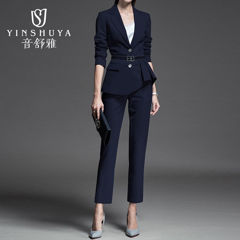 Positive Dress Women Suit Fashion Temperament Interview Work Clothes For Business Collection Waist Display Slim Suit Jacket Sample House Display Center Workwear