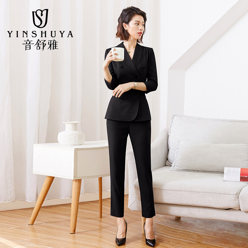Thin Paragraph Career Suit Women's Summer Fashion Suit Workplace Ol Wind Positive Dress Interview Temperament Work Clothes Workwear