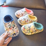 Детские тапочки, детская нескользящая флисовая демисезонная обувь для мальчиков