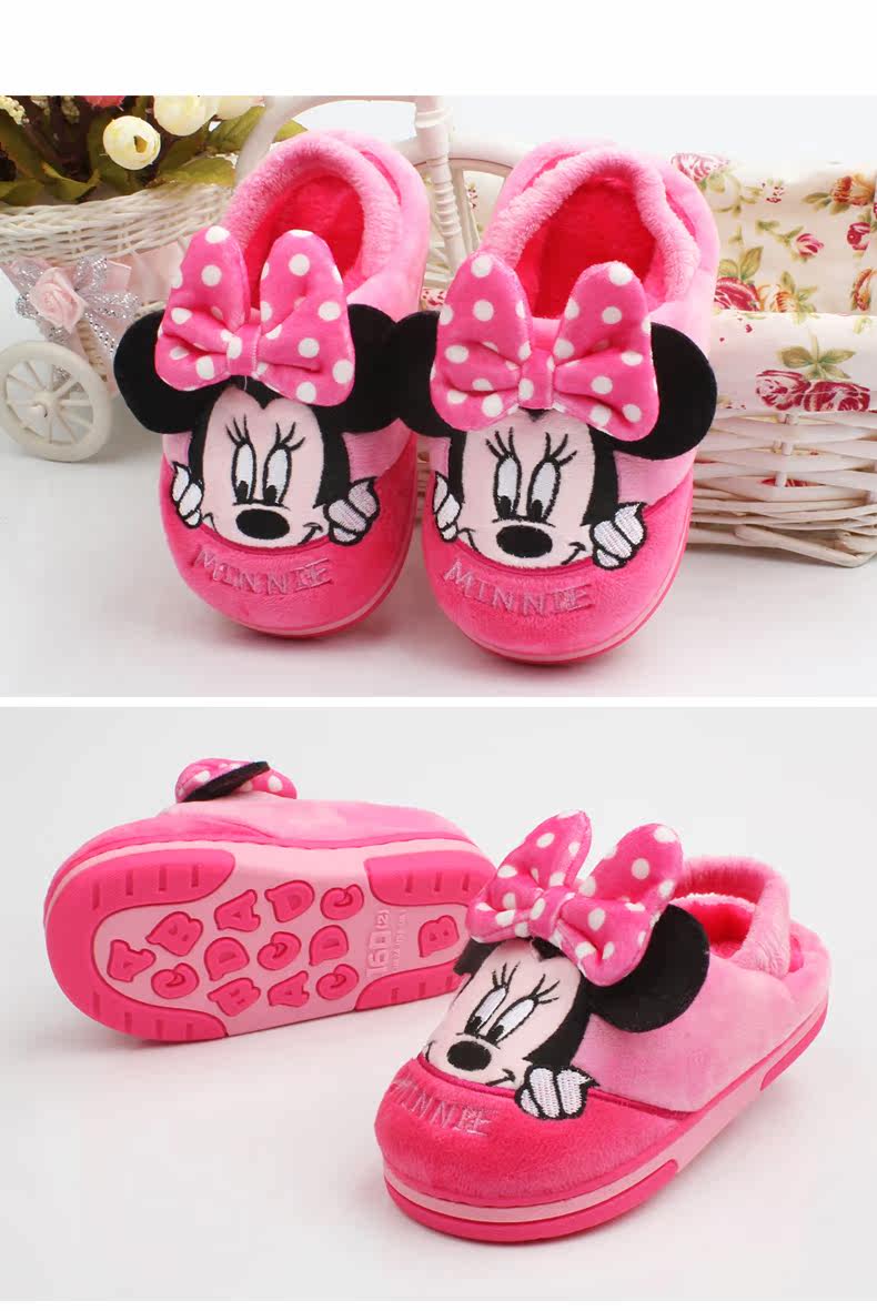 Pantoufles enfants en suède DISNEY pour hiver - semelle autre - Ref 1033286 Image 15