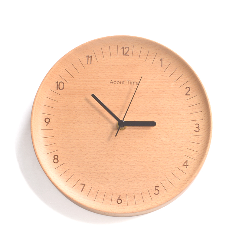 Wall Clock - Originally designed living room personality creative fashion clock bedroom home art Nordic solid wood clock
