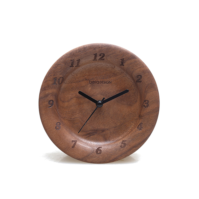 Originally designed bedside clock mute small alarm clock simple Nordic style student home watch wooden clock