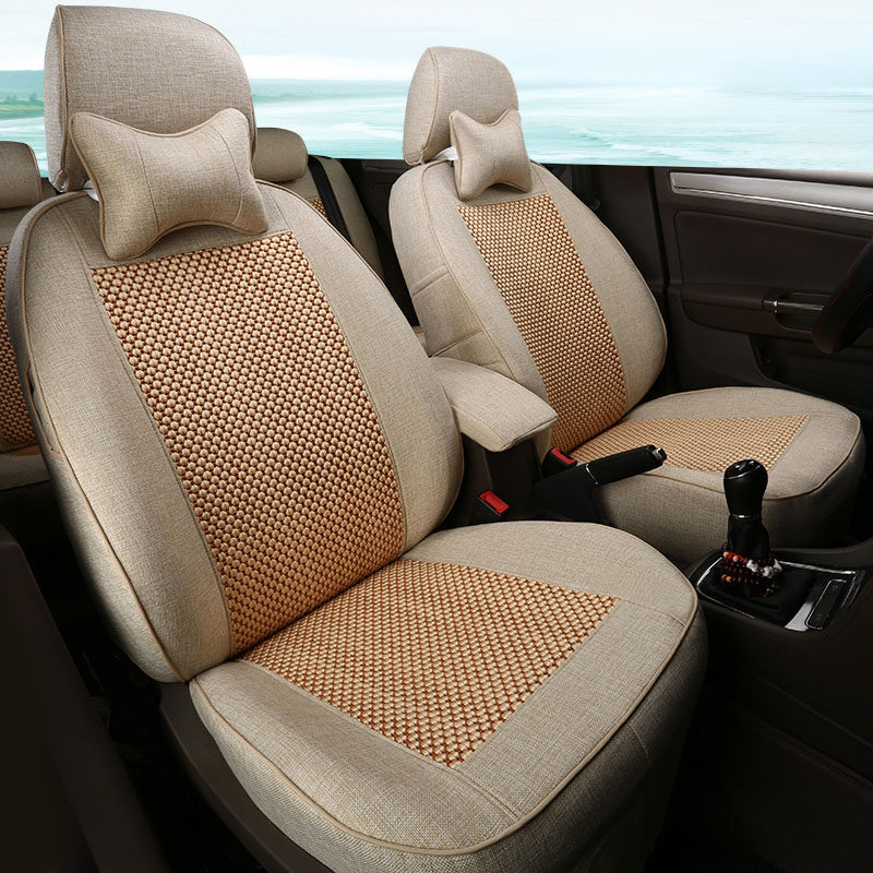 Car seat cushion summer ice silk new Focus Inland Cruz Four Seasons universal linen full surround seat cushion cover