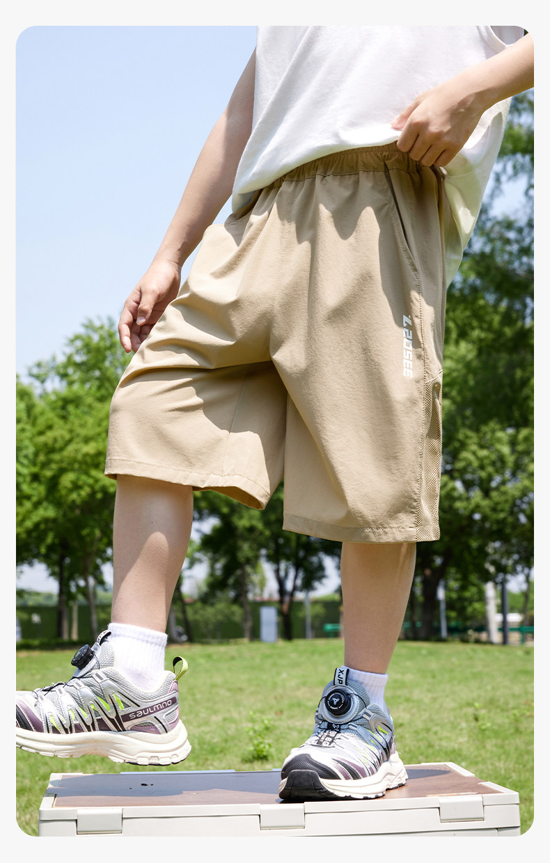 左西童装男童短裤夏季薄款凉感透气裤子2026新款儿童夏装五分裤潮 — 34