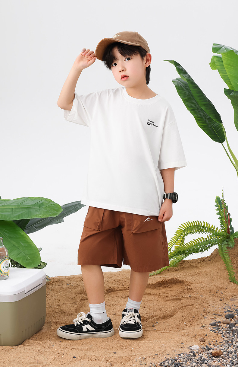 左西童装男童T恤短袖儿童夏装上衣2026新款男孩大童夏季凉感半袖 — 33