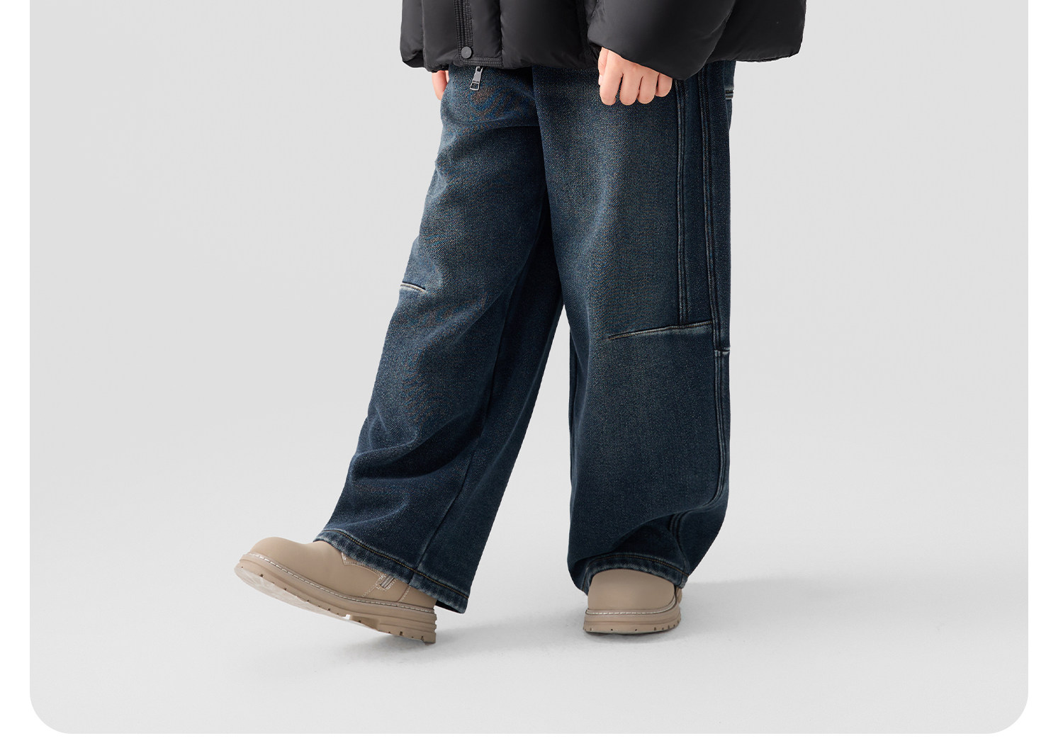 左西童装男童羽绒服冬季保暖2026新款儿童三防蓄热面包服大童外套 — 51