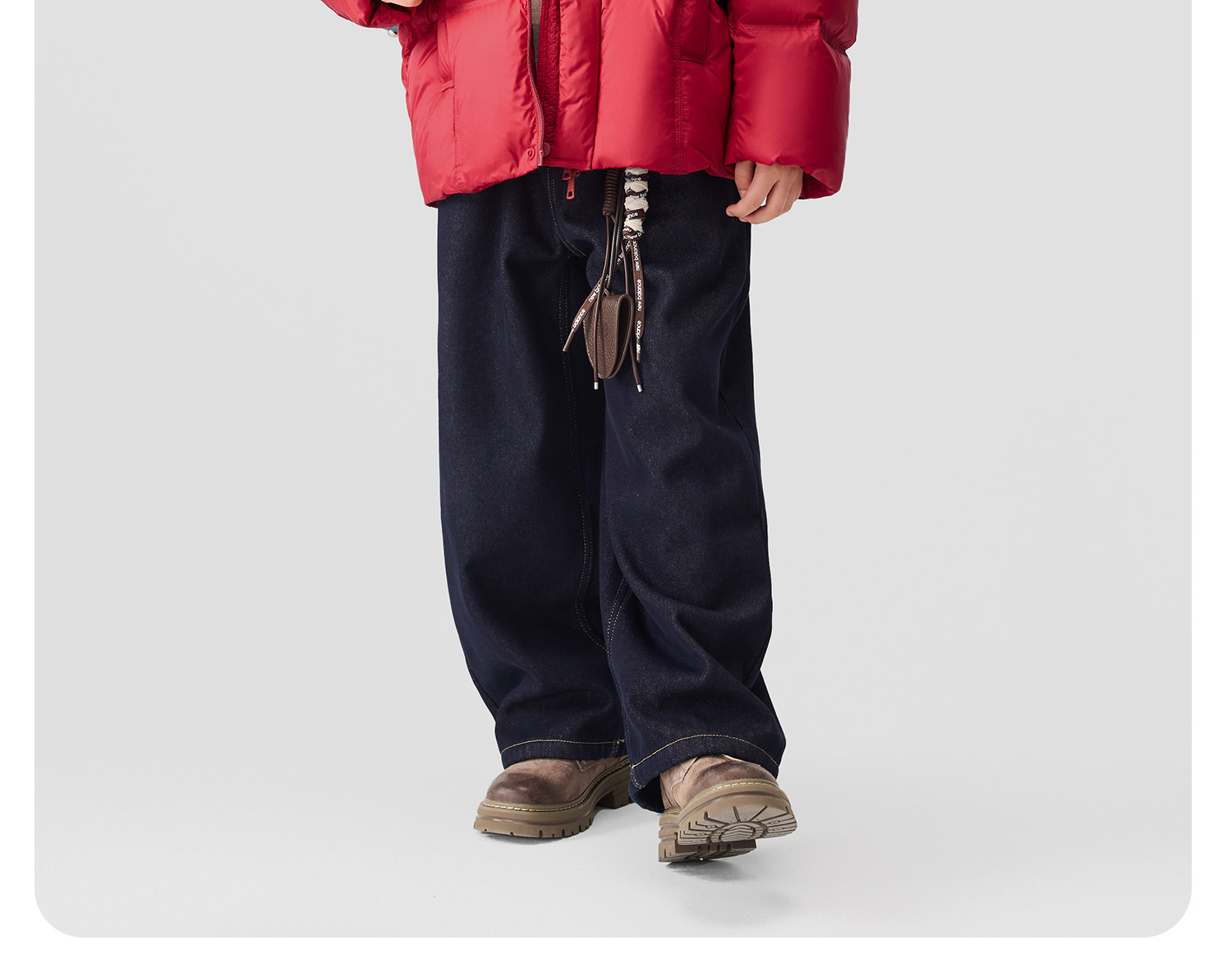 左西童装男童羽绒服冬季保暖2026新款儿童三防蓄热面包服大童外套 — 85