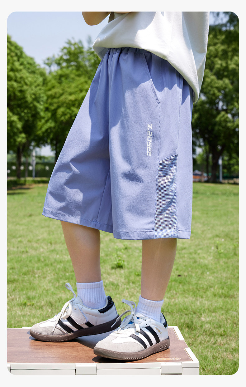 左西童装男童短裤夏季薄款凉感透气裤子2026新款儿童夏装五分裤潮 — 37