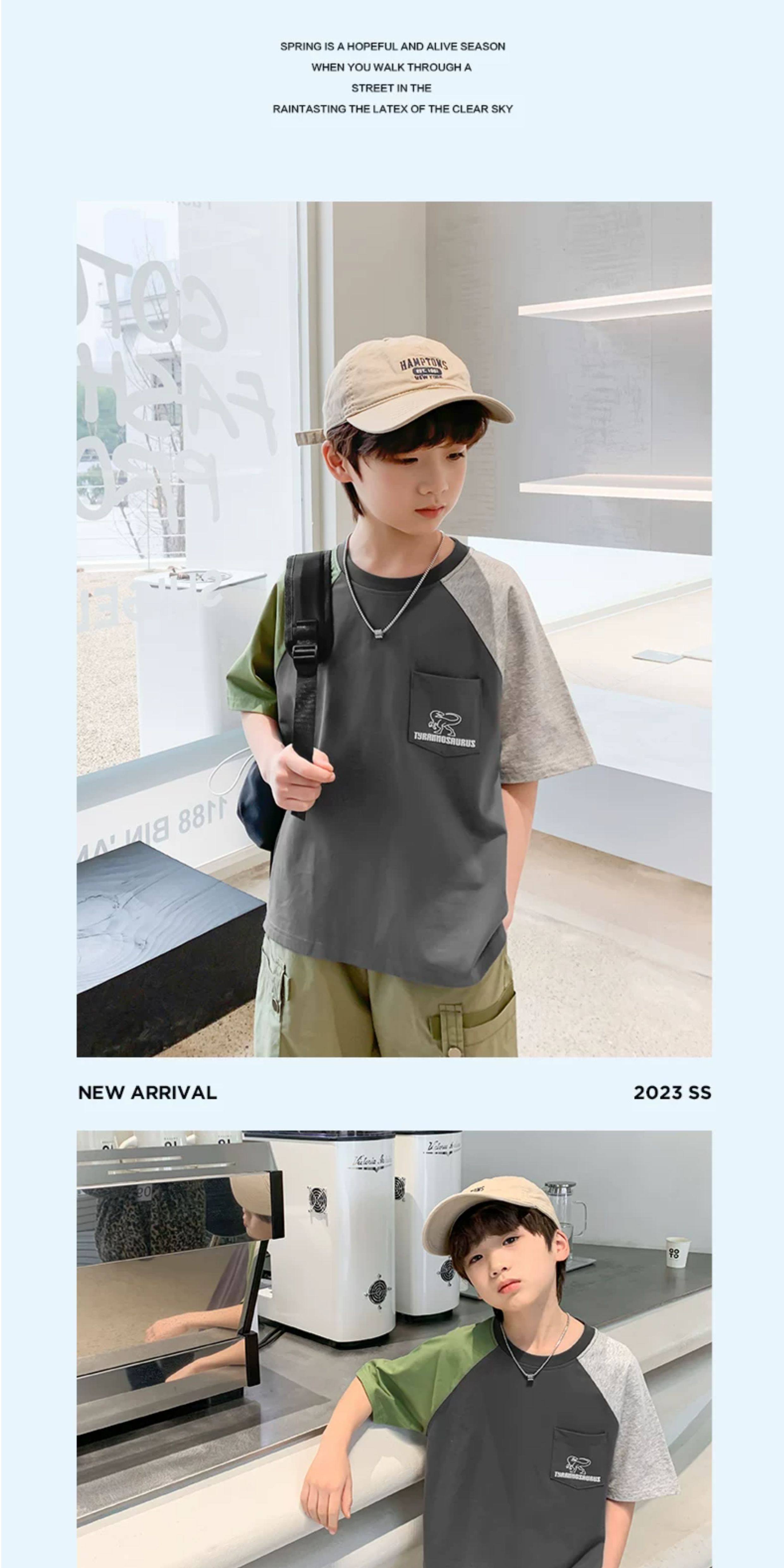 Zuoxi Children's Clothing Boys' Short-Sleeve T-Shirt Kids' Summer Wear 2026 New Summer Pure Cotton Half-Sleeve Boys' Top for Older Children — 30