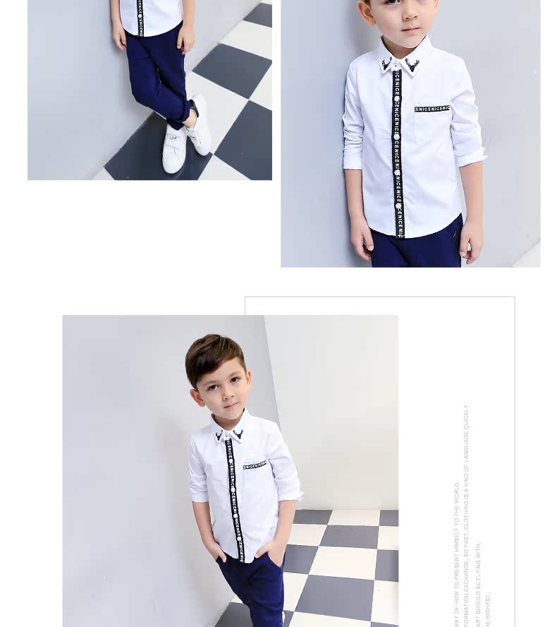 Chemise garcon à manche longue - Ref 2082285 Image 64
