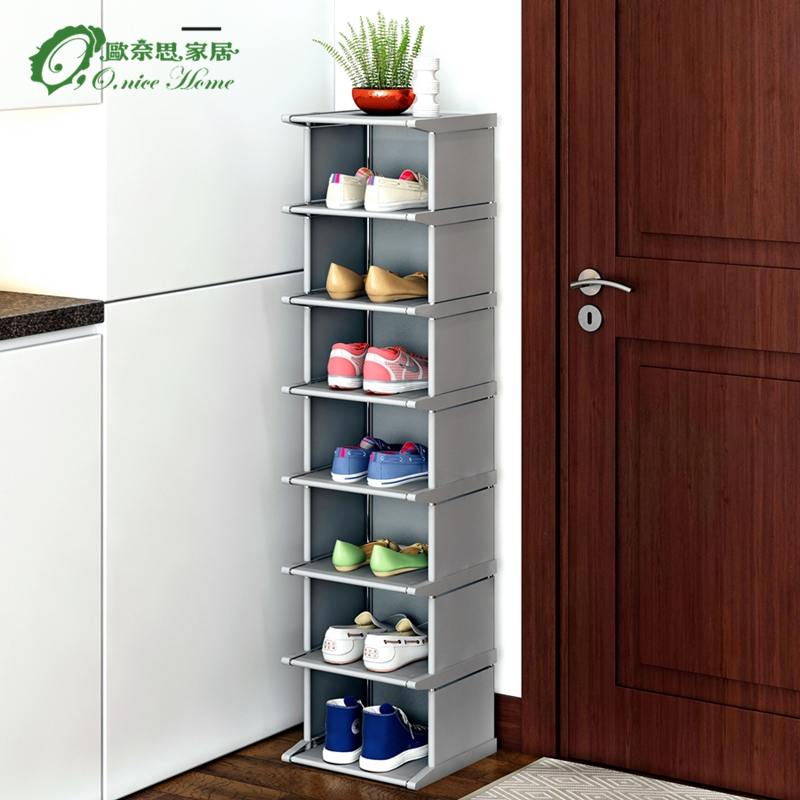 Shoe rack Simple multi-layer door household space-saving shelf Economical dust-proof storage shoe cabinet Small shoe rack