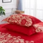 Gối đôi cotton đơn 100% cotton gối đôi Hàn Quốc màu đỏ đơn giản - Gối trường hợp gối chống bẹp đầu babymoov