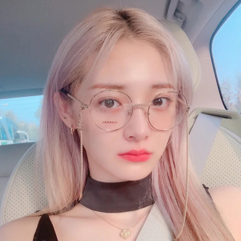 Chanel Chanel glasses frame necklace new ch2186 fashion round frame optical glasses frame ultra light - Taobao